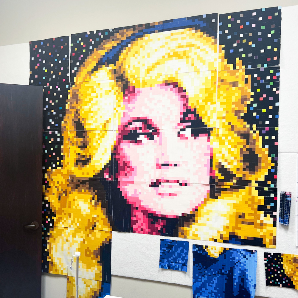 Dolly Parton Pixel Quilt - Construction